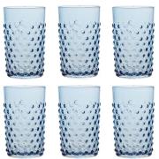 Klimchi - Hobnail glass 20 cl 6 stk underlay blue smoke