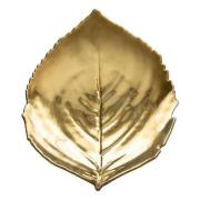 Costa Nova - Riviera tallerken hortensiablad 22x19 cm gyllen