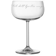 Lykketegning - Hjertes ving champagneglass 35 cl