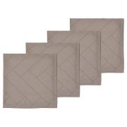 Södahl - Tiles damask tøyserviett 4 stk taupe