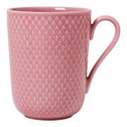 Lyngby Porcelæn - Rhombe kopp 33 cl rosa