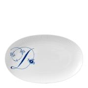 Royal Copenhagen - Alfabet oval tallerken D 23 cm