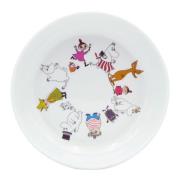 Moomin - Mummifamilien dyp tallerken 17 cm melain hvit