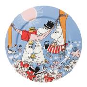 MoominArabia - Mummi serveringsfat 30 cm Familietid blå 80 år