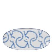 Royal Copenhagen - Motif ovalt fat 37 cm blå/hvit