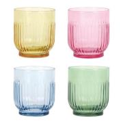 Aida - Vannglass farget 33 cl 4 stk mix