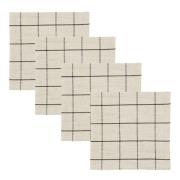 House Doctor - Join servietter 40x40 cm 4 stk svart/off-white