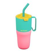Klean Kanteen - Rise Tumbler 77 cl med sugerør Turquoise Kaleidoscope