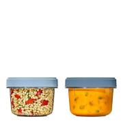 Oxo - Twist & Stack oppbevaringsboks 59,2 cl 2 stk klar/blå