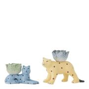 Bloomingville - Rory lysestake 13,5 cm 2 stk blå