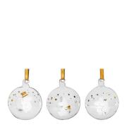 Muurla - Mummi julekuler 7 cm 3 stk sparkling stars
