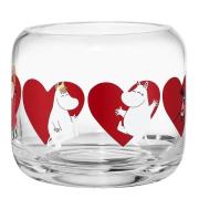 Muurla - Mummi telysholder 8 cm hjerter rød