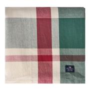 Lexington - Duk lin/bomull 150x250 cm rutete grønn/rød/beige