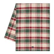 Lexington - Rib løper bomull 50x250 cm rutete grønn/rød/beige