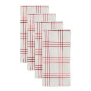 Nicolas Vahé - Chef serviett 40x40 cm 4 stk rød/hvit