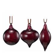 Edelweiss - Julekule glass 1 stk 6 cm burgunder – assortert modell