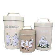 Moomin - Mummi oppbevaringsboks sett 3 deler hvit/grå