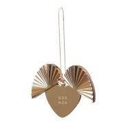 Pictureit - Hjerteåpner julepynt 7x7 cm GOD NOK gullbelagt