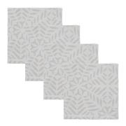 House Doctor - Clip serviett 40x40 cm 4 stk hvit/grå