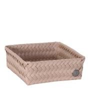 Handed By - Fit Square oppbevaringskurv 18x18x7 cm caffè latte