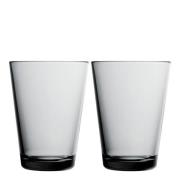 iittala - Kartio glass 40 cl 2 stk grå