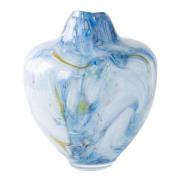 Magnor - Unik skulptur kunstglass L 31 cm blå multi