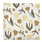 Broste Copenhagen - Rosita serviett 33x33 cm hvit/gul