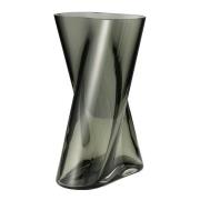 Georg Jensen - Lituus vase medium 24 cm røkfarget glass