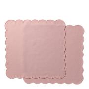 Ziczac - Scallopped tekstilserviett 2 stk 40x40 cm pudderrosa
