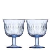 Rörstrand - Swedish Grace glass m/stett 25 cl 2 stk blå