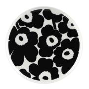 Marimekko - Oiva Unikko tallerken 25 cm hvit/svart