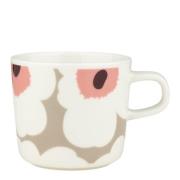 Marimekko - Oiva Unikko kopp 20 cl hvit/vinrød