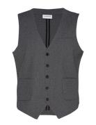 Superflex Knitted Waistcoat Dressvest Grey Lindbergh