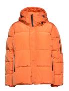 Hazekb Short Puffer Jacket Fôret Jakke Orange Karen By Simonsen