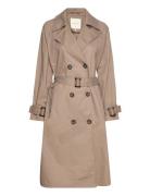 Fqtuksy-Jacket Trench Coat Kåpe Beige FREE/QUENT