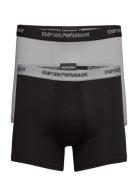 Mens Knit 2Pack Boxer Boksershorts Black Emporio Armani