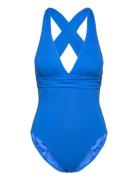 S.collective Cross Back Piece Badedrakt Badetøy Blue Seafolly