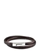 Leather Bracelet Double Armbånd Smykker Brown Edd.