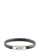 Leather Bracelet Singel Armbånd Smykker Grey Edd.