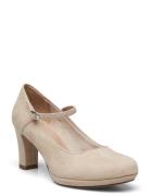 Women Court Sho Shoes Heels Pumps Classic Beige Tamaris