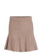 Visachin New Hw Skater Knit Skirt/Su/1 Kort Skjørt Brown Vila