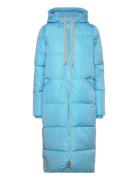 Long Puffer Jacket Fôret Kåpe Blue Coster Copenhagen