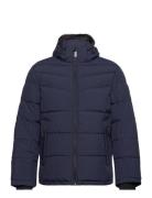 Puffer Jacket With Hood Fôret Jakke Navy Tom Tailor