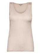 Silk Jersey - Tank Top Topp Beige Lady Avenue