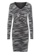 Onlqueen L/S V-Neck Glitter Dress Jrs Kort Kjole Grey ONLY