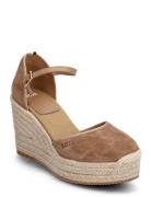 Madeira_Wedge_Sd Sandal Med Hæl Espadrilles Beige BOSS