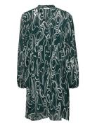 Mschtelena Rikkelie Shirt Dress Aop Kort Kjole Green MSCH Copenhagen