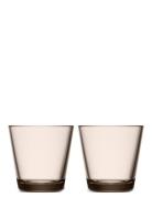 Kartio Tumbler 21Cl 2 Pcs Home Tableware Glass Drinking Glass Beige Ii...