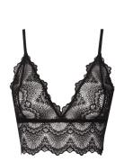 Saboteur Lace Bralette Top Lingerie Bras & Tops Soft Bras Bralette Bla...