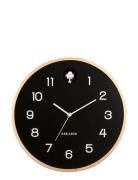 Wall Clock Natural Cuckoo Birch Wood Black Home Decoration Watches Wal...